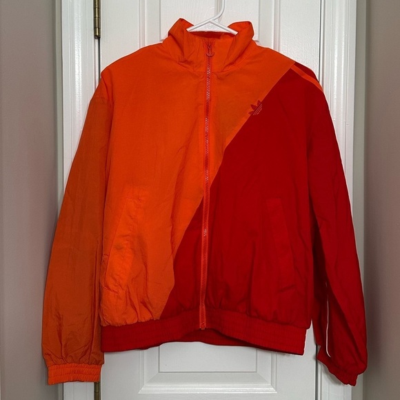 Adidas Women’s Japona TT Track Jacket XS Red Orange Adicolor Zip Windbreaker NWT - Picture 3 of 10
